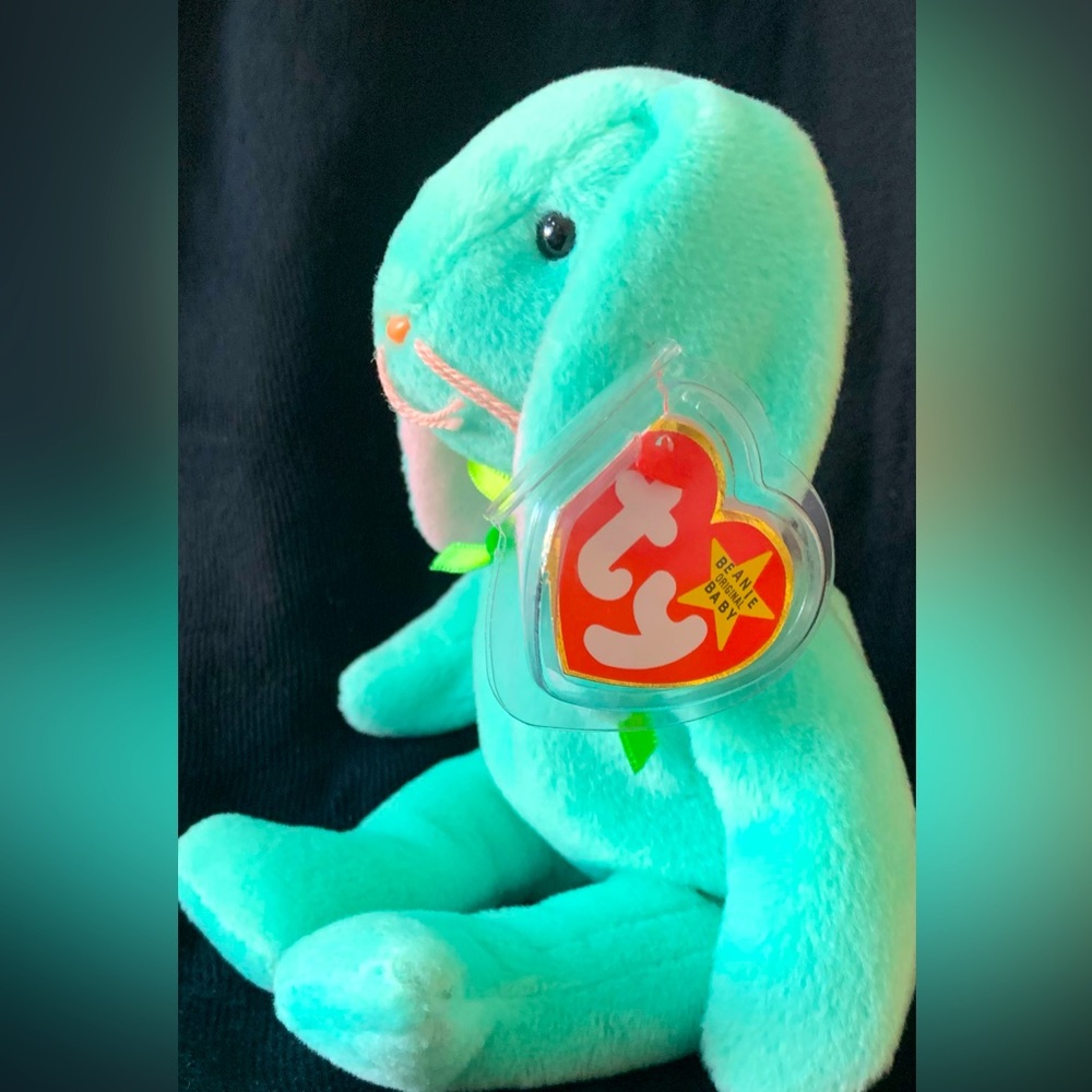 TY “HIPPITY” Easter bunny beanie baby, tash and tag, PVC PE style 4119,Retired